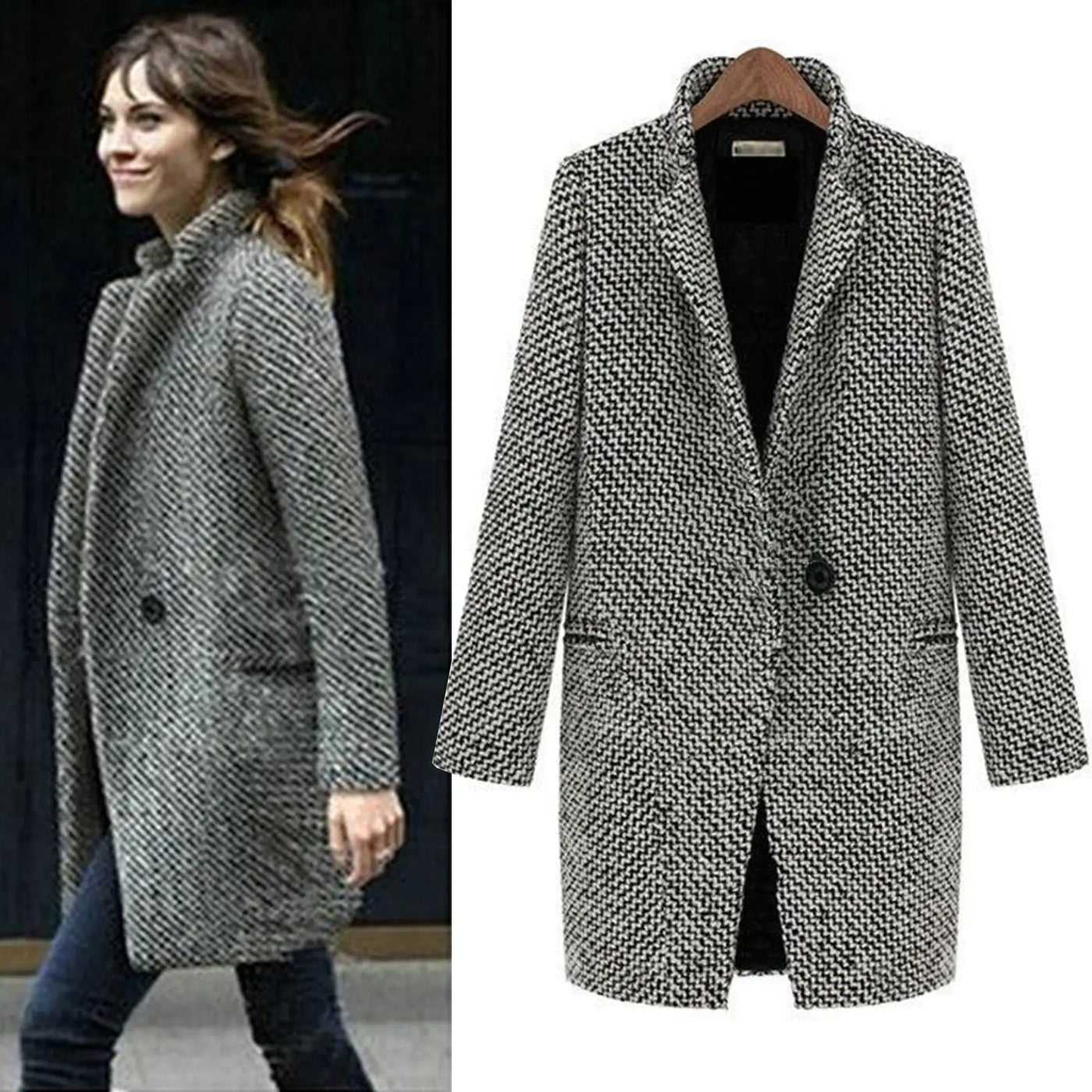 Sybil Elegant Long Wool Coat